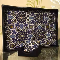 سینی چوبی طرح اسلیمی زیبا