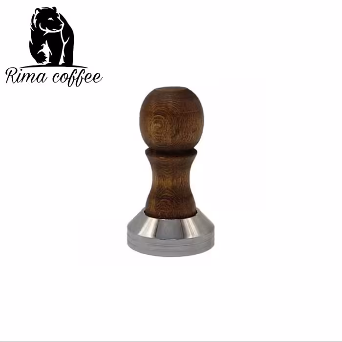 تمپر قهوه دسته چوبی Rima coffee ریما عمده فروش قهوه و ماگ