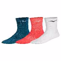 جوراب ورزشی سفید مردانه و زنانه آموزش 3P یونیزکس سبز نارنجی Mizuno