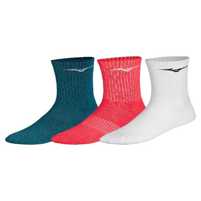 جوراب ورزشی سفید مردانه و زنانه آموزش 3P یونیزکس سبز نارنجی Mizuno