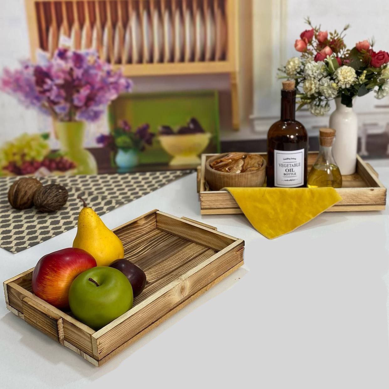 سینی چوبی جفتی