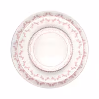 سرویس غذاخوری چینی زرین 6 نفره 29 پارچه فرانسیس صورتی درجه یک