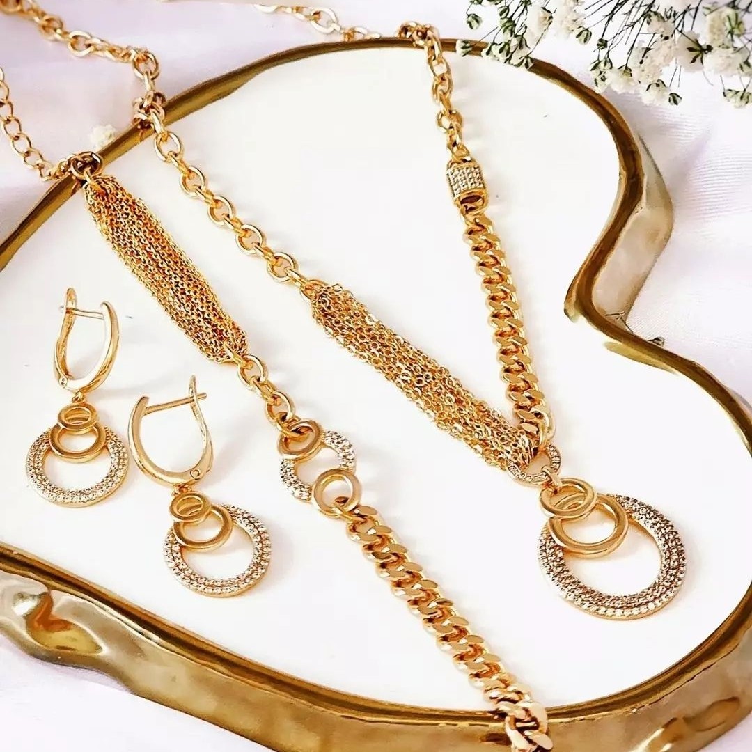 نیمست جتاش برندXUPINGلاکچری بدلیجات  گالری ثمینا ست دستبند و انگشتر