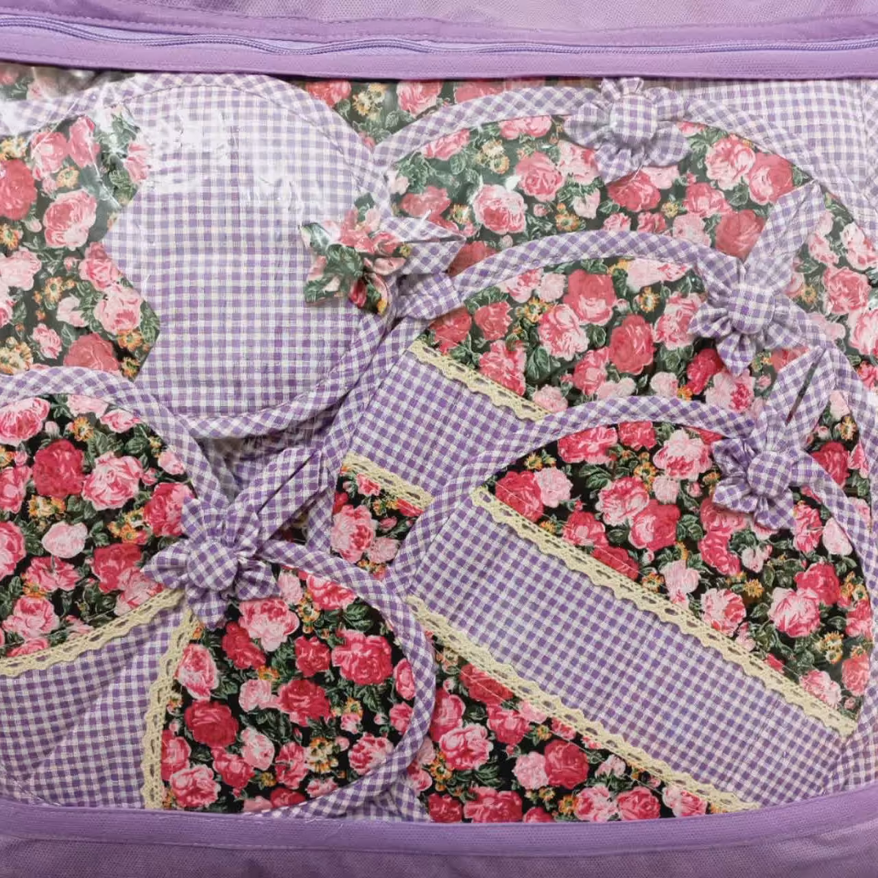 سرویس اشپزخانه گلدار بنفش