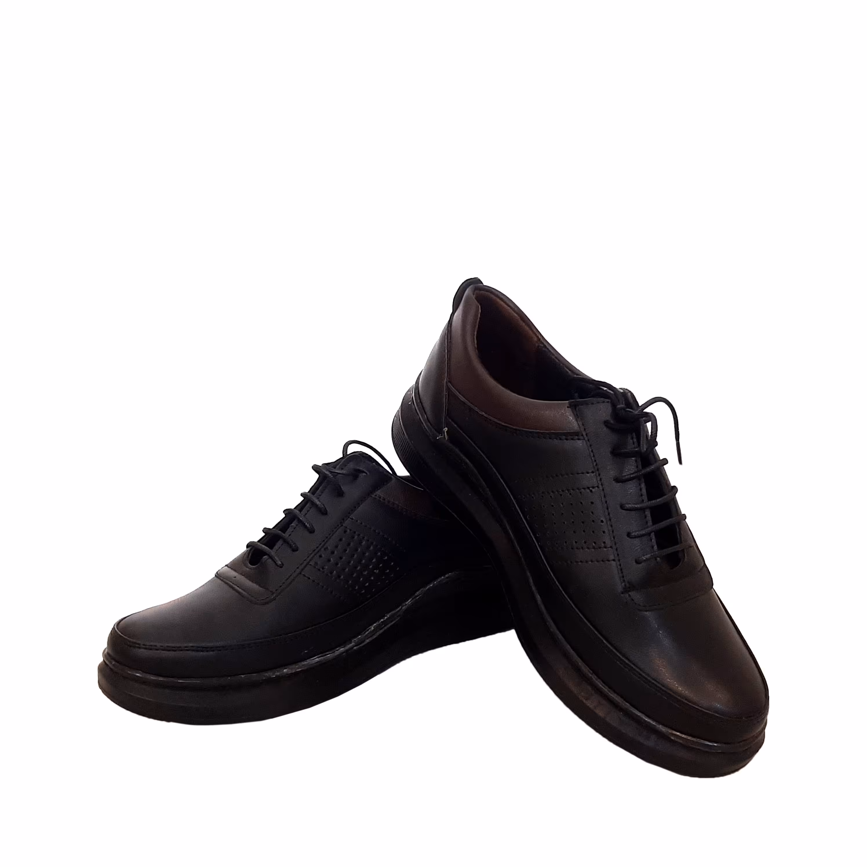 کفش چرم صنعتی مردانه روزمره کد 39923 مشکی