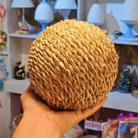 گوی حصیری سایز16 توپ حصیری گوی ارامش  توپ چوبی گوی چوبی مهره چوبی اویز توپ دکوری چوبی گوی دکوری سلماگالری