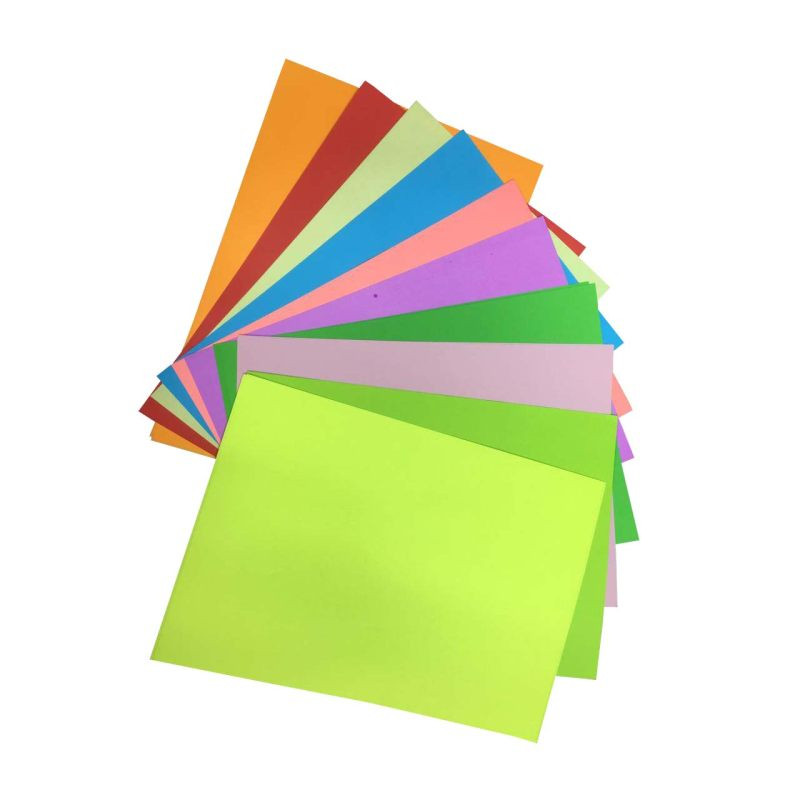 مقوا رنگی مدل دورو سایز 24x34 سانتی متر بسته 10 عددی