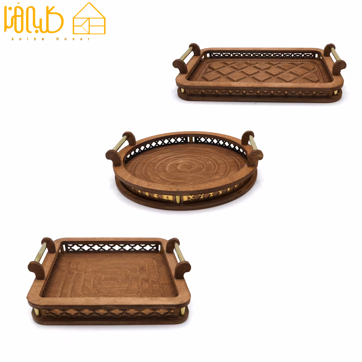 سینی چوبی لیزری