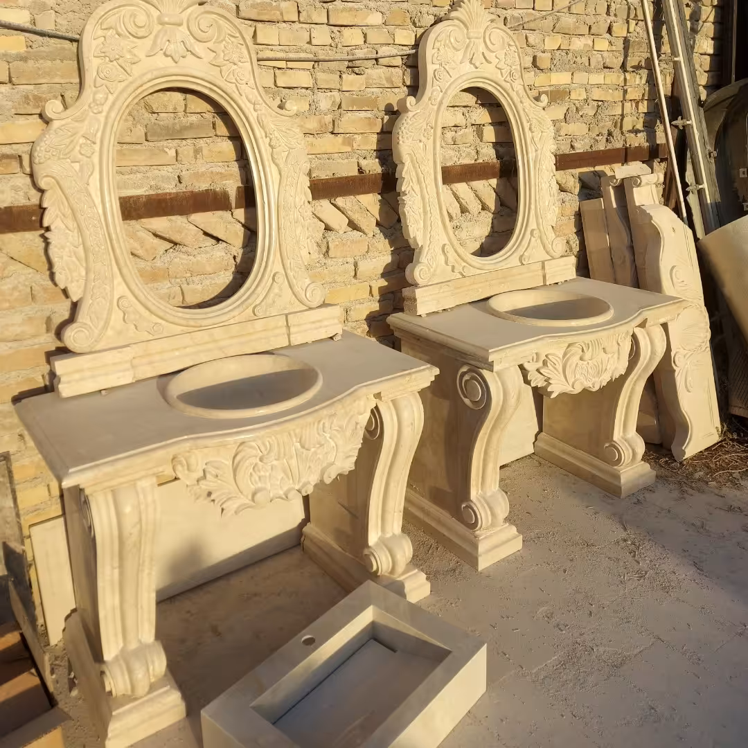 روشویی سنگی سلطنتی از سنگ دهبید