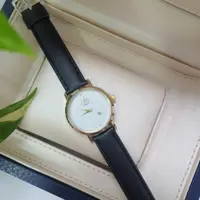 ساعت مچی زنانه الگانس بند چرم صنعتی مشکی elegance 