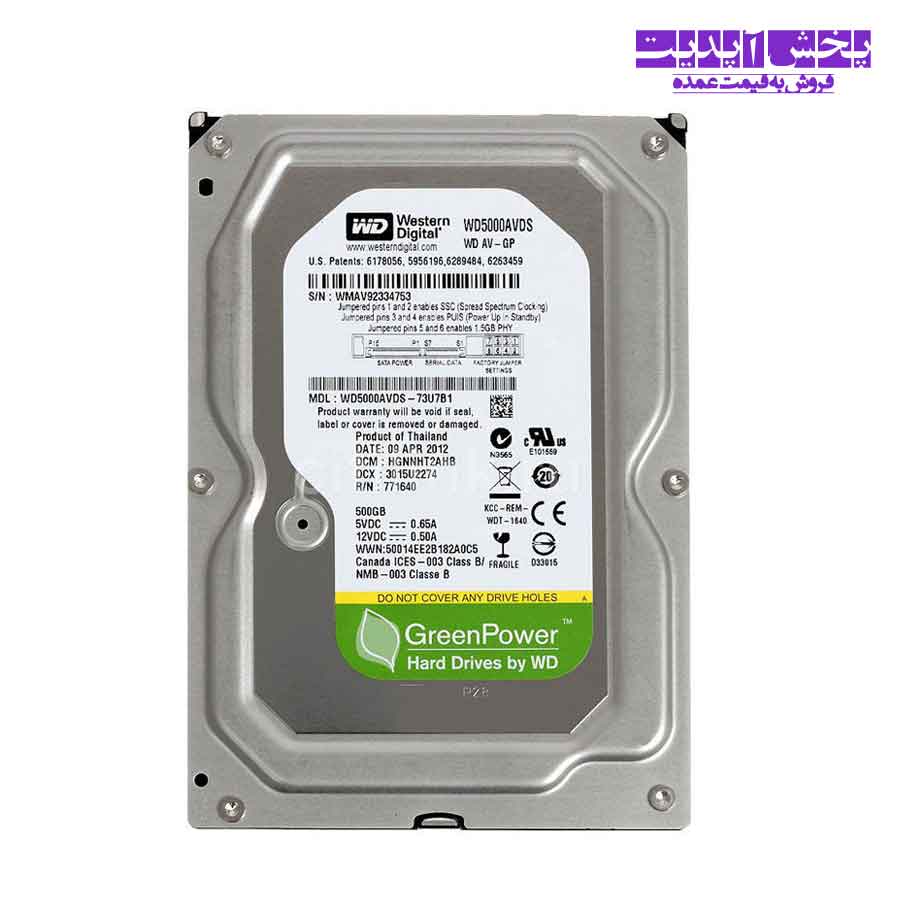 هارد دیسک اینترنال وسترن دیجیتال سری سبز ظرفیت 500 گیگابایت