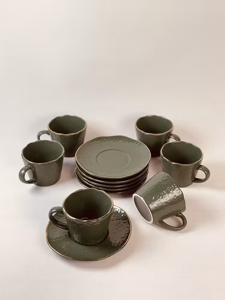 چایی خوری لبه طلایی طرح روستیک کد002449