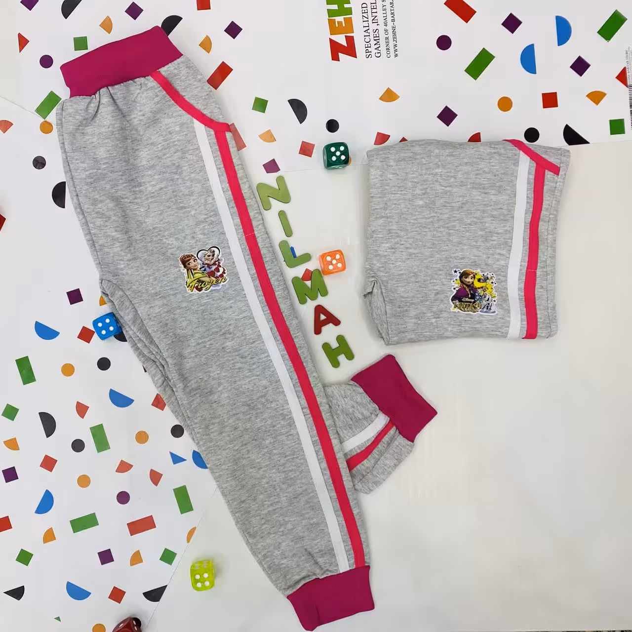 شلوار دخترانه ملانژ