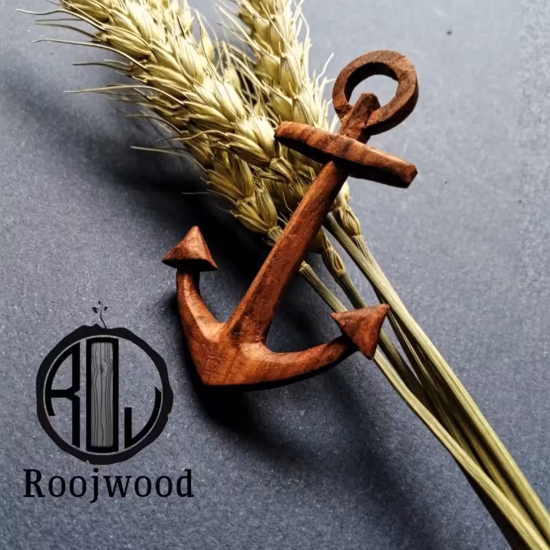 لنگر چوبی دست ساز، ساخته شده از چوب گردو 