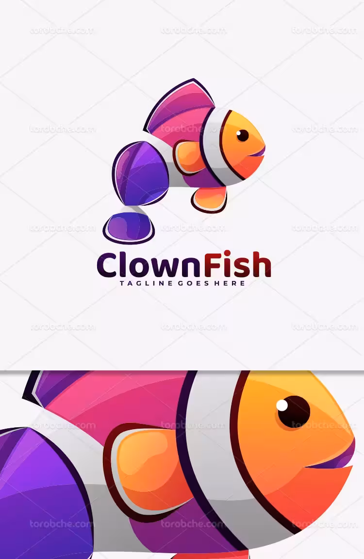 وکتور لوگو ماهی با کیفیت | گرافیک با طعم تربچه