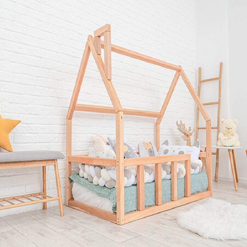 تخت نوجوان تمام چوب سفارشی 