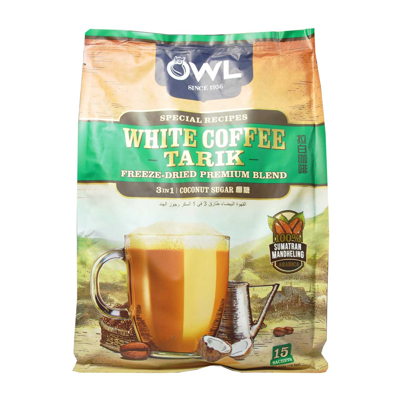 قهوه فوری وایت کافی با شکر نارگیل رژیمی سه در یک