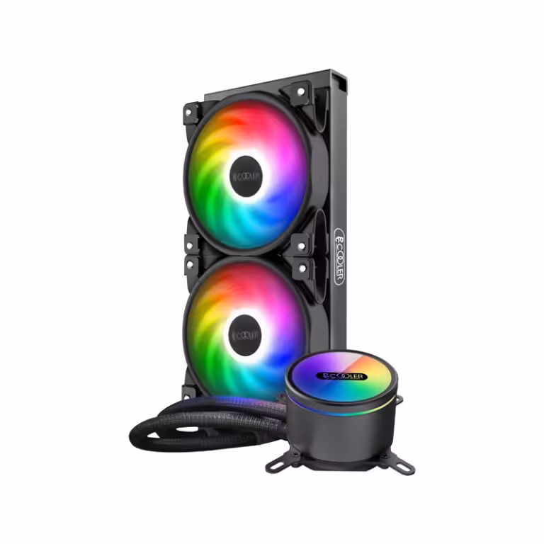 خنک کننده پردازنده پی سی کولر مدل PCcooler GI-CX240 نور پردازی ARGB