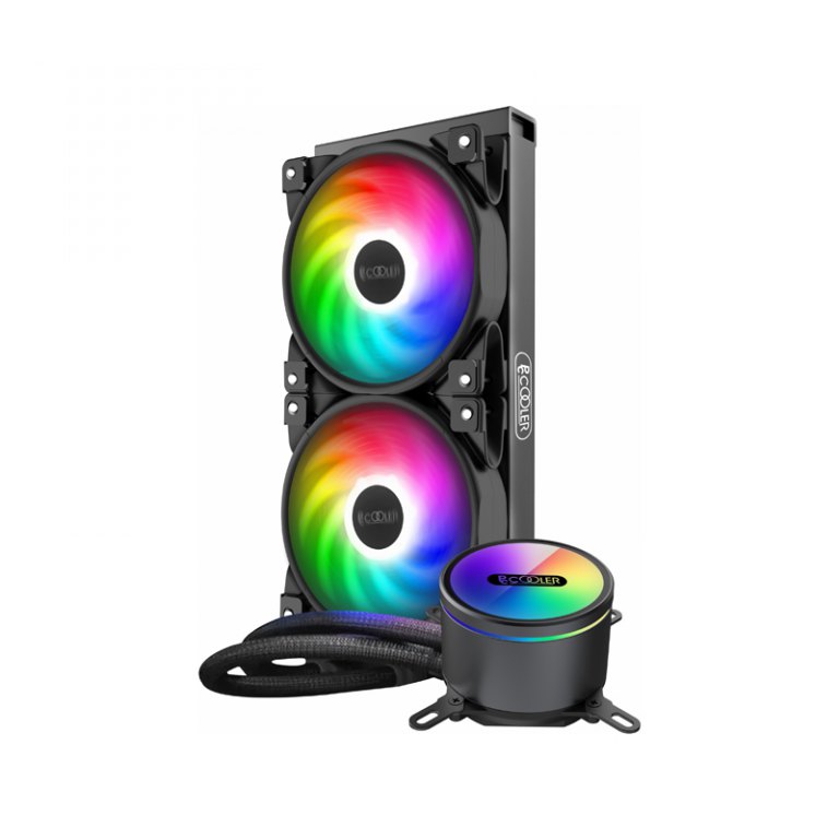 خنک کننده پردازنده پی سی کولر مدل PCcooler GI-CX240 نور پردازی ARGB