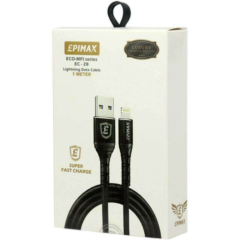 کابل آیفونی فست شارژ Epimax EC-28 5A 1m