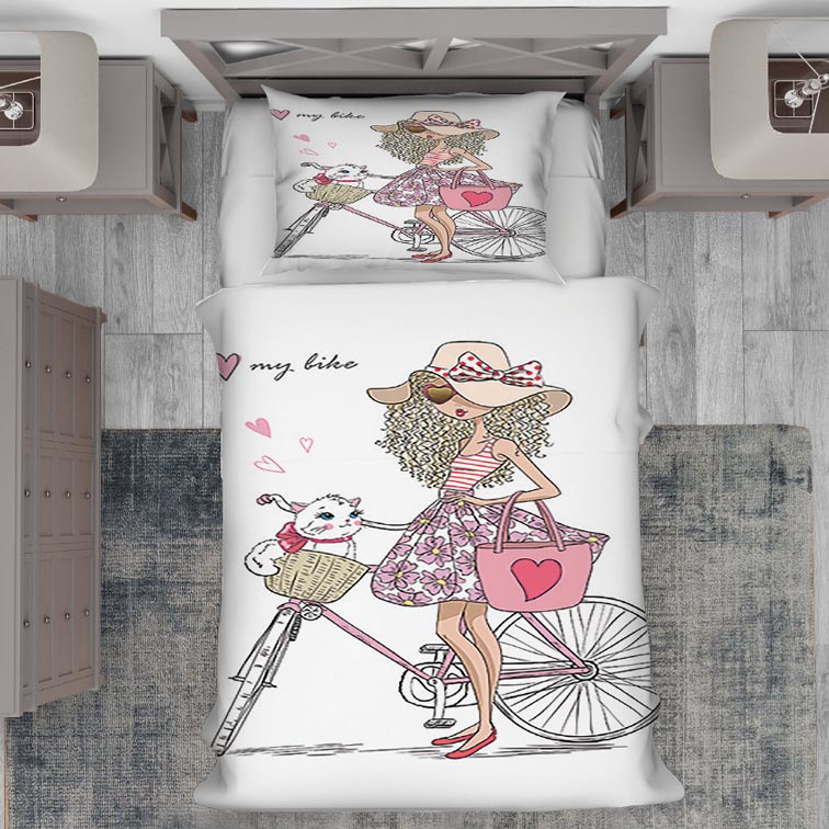 روتختی دخترانه ساده و فانتزی طرح پرنسسی PK-2807a