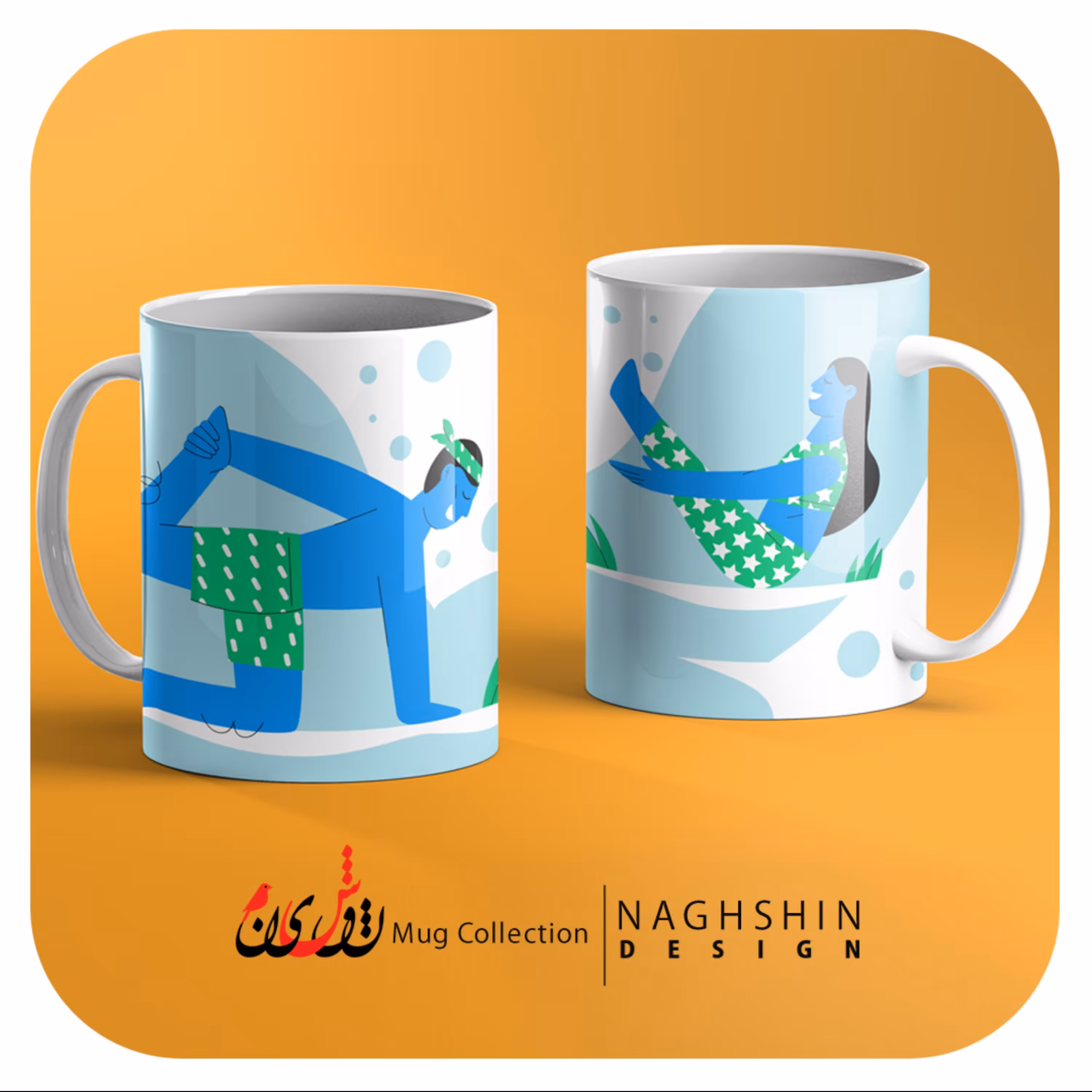 یک عدد ماگ سرامیکی طرح یوگا 6- چاپ سابلیمیشن - کیفیت چاپ و بسته بندی عالی