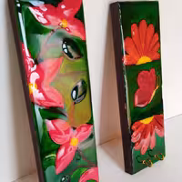 جاکلیدی دیواری نماکاشی ساخته شده از کاشی و چوب و رزین