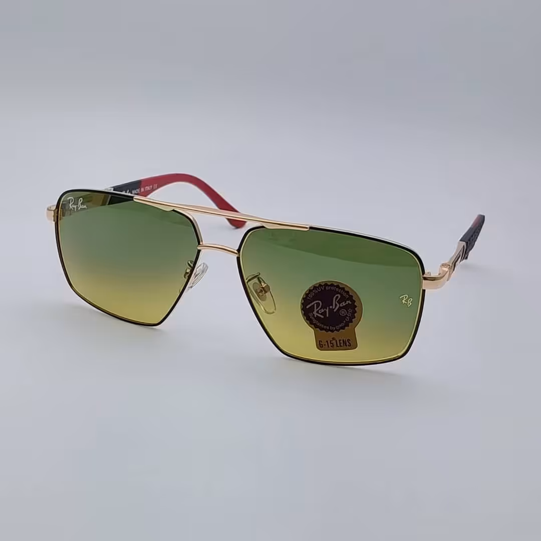 عینک آفتابی مردانه ریبن فریم فلزی وعدسی شیشه ارسال رایگان 