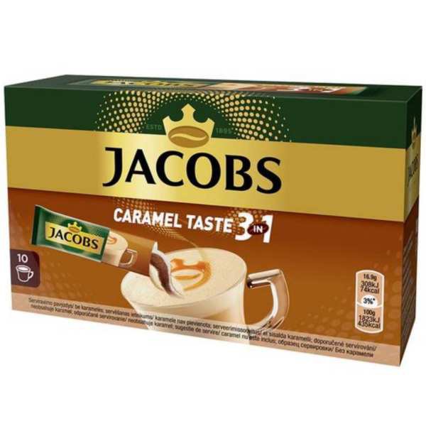 ساشه کافی میکس 3 در 1 کاراملی جاکوبز - بسته 10 عددی