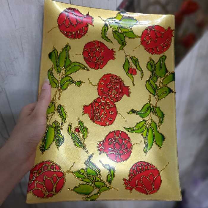 سینی اناری سینی یلدایی میوه خوری یلدایی شیرینی خوری یلدایی ست یلدایی