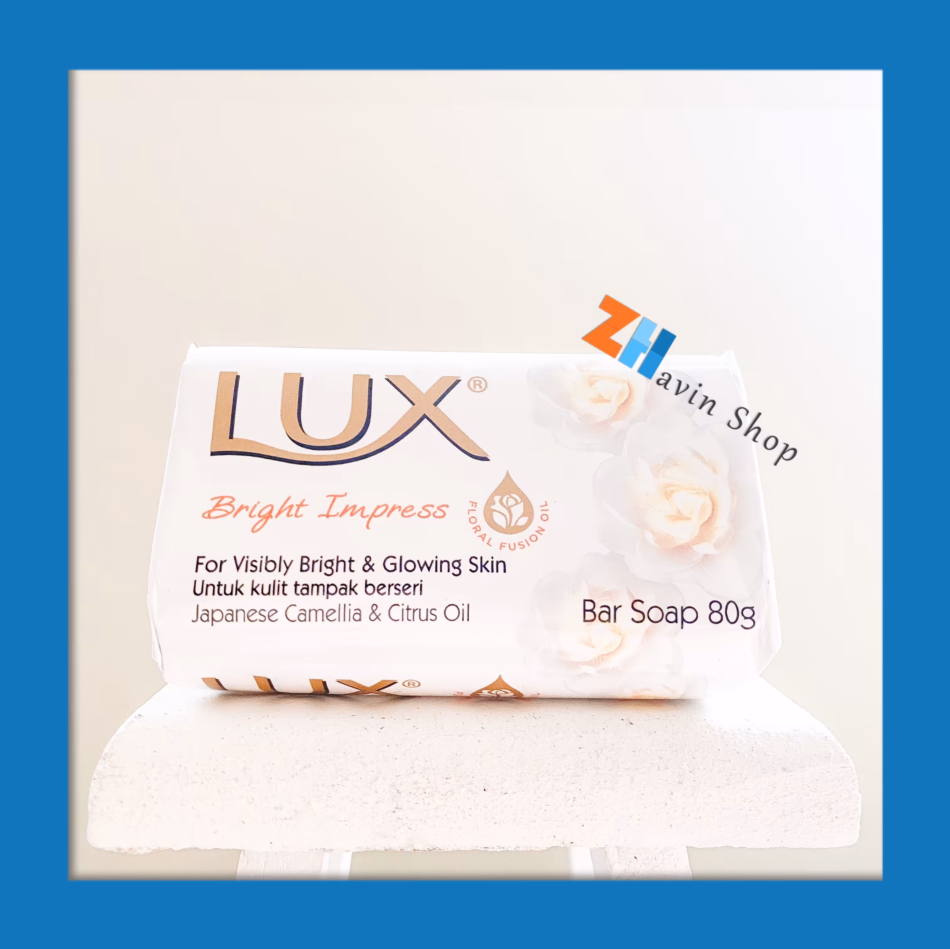 صابون لوکس 80 گرمی مدل White Impress با رایحه گل های سفید 