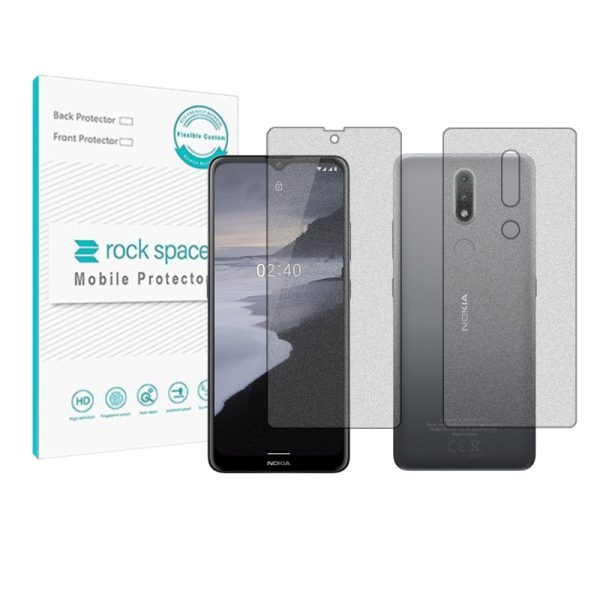گلس صفحه نمایش و پشت گوشی نوکیا 2.4 مدل نانو هیدروژل گیمینگ برند راک اسپیس کد SS