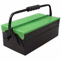 جعبه ابزار فلزی کارکم 40 سانتی دو طبقه کد402 تک رنگ