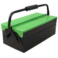 جعبه ابزار فلزی کارکم 40 سانتی دو طبقه کد402 تک رنگ