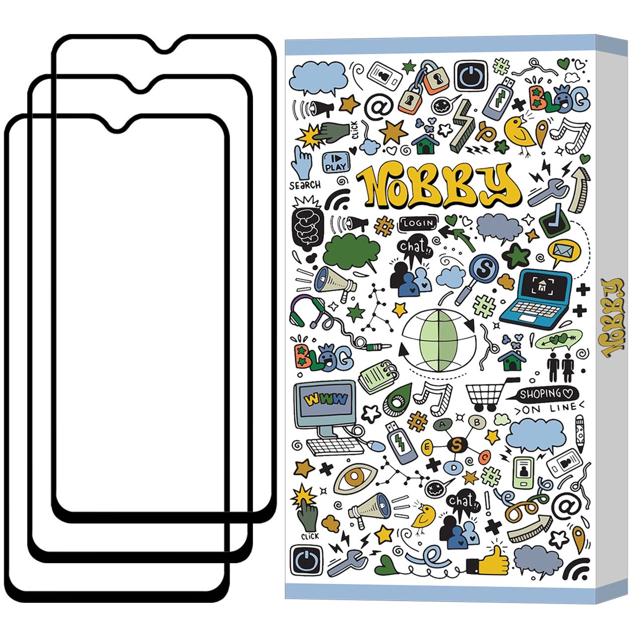 گلس تمام صفحه مناسب برای گوشی موبایل سامسونگ Galaxy A32 4G پک 3 عددی