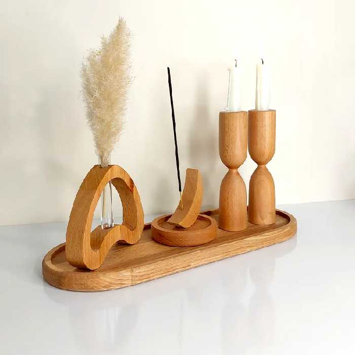 دکوری رومیزی چوبی چکاوک