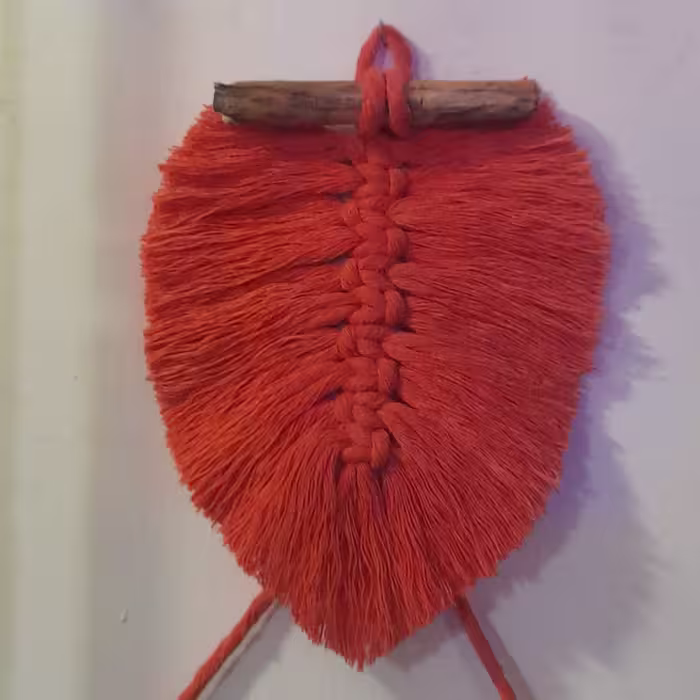 دیوارکوب مکرومه تک برگ( پسکرایه)