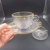 سرویس چای خوری لب طلا مدل ونیز