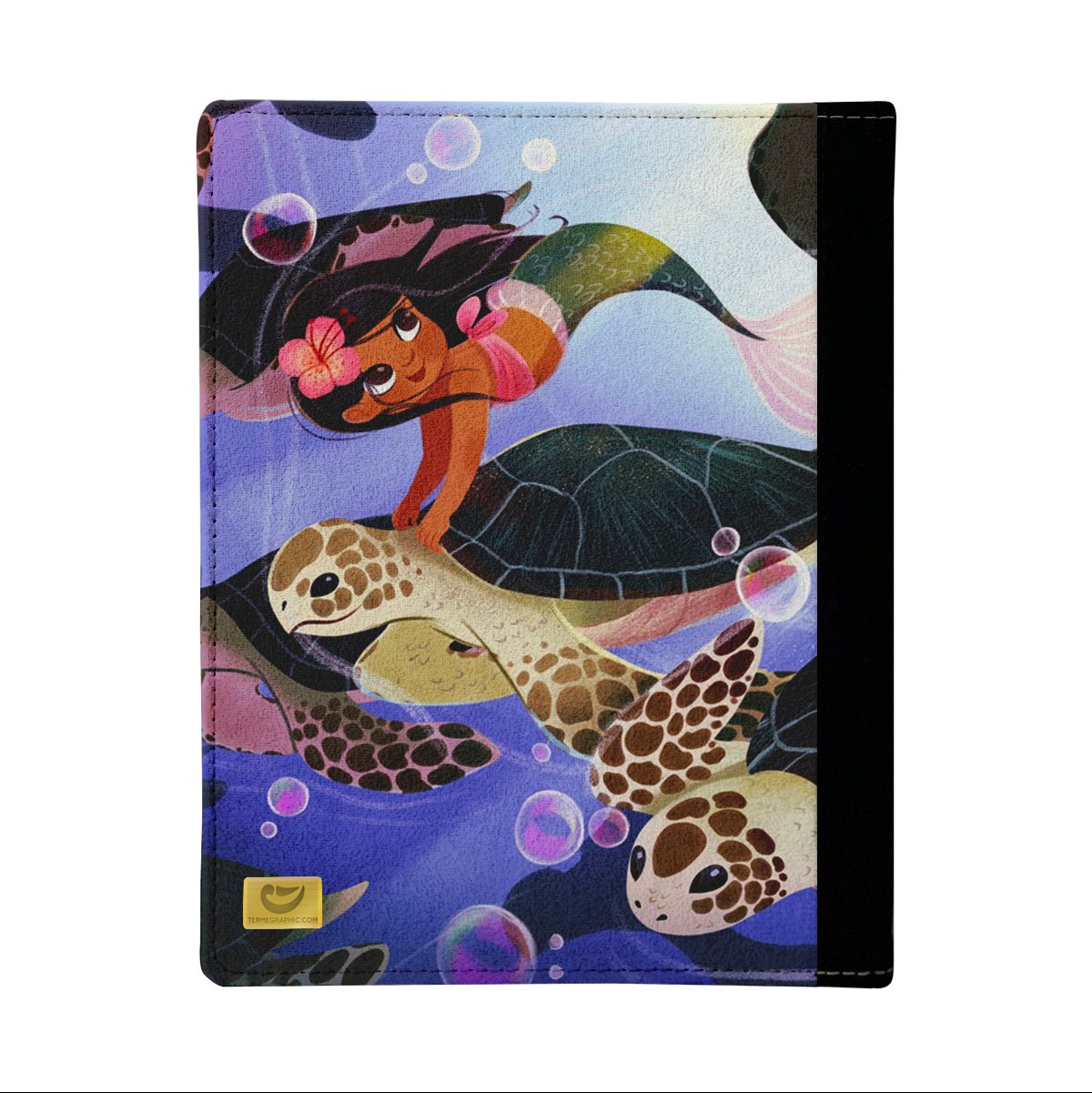 کلاسور پارچه ای طرح لاکپشت و پری دریایی زیبا  کدCFP1604