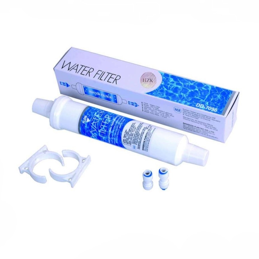 فیلتر یخچال سایدبای ساید واتر فیلتر اصلی همراه فیتینگ خا و پایه های اصلی