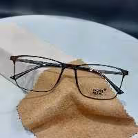 عینک طبی فلزی مردانه مون بلان فریم پدبینی یه تکه مناسب نصب انواع عدسی