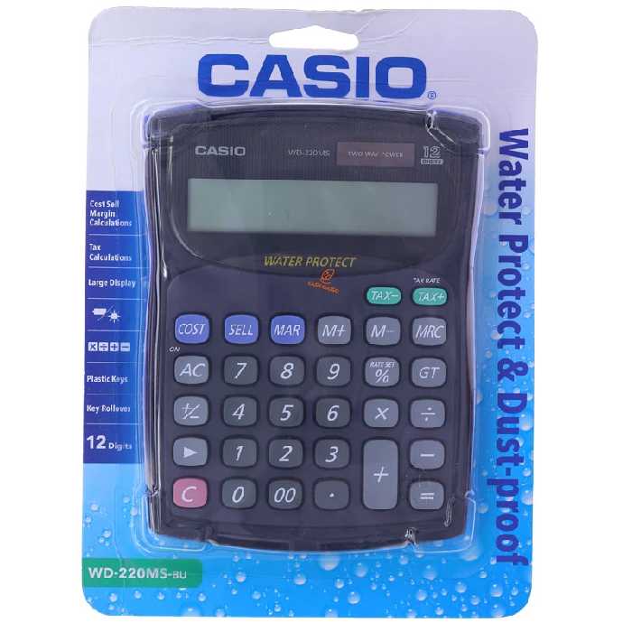 ماشین حساب رومیزی 12 رقم مدل WD-220MS کاسیو CASIO