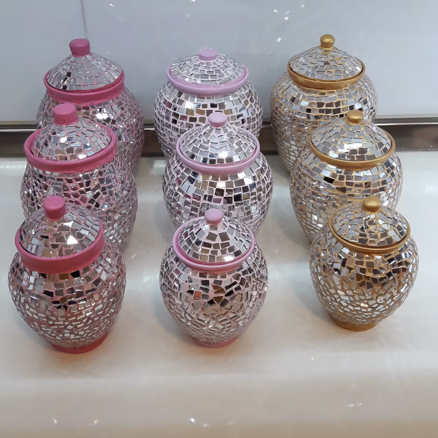 سرویس سه تایی پاسماوری آیینه کاری شده