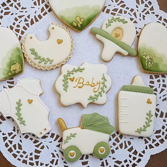 کوکی سیسمونی با تزیین رویال آیسینگ  بسته 6 عددی