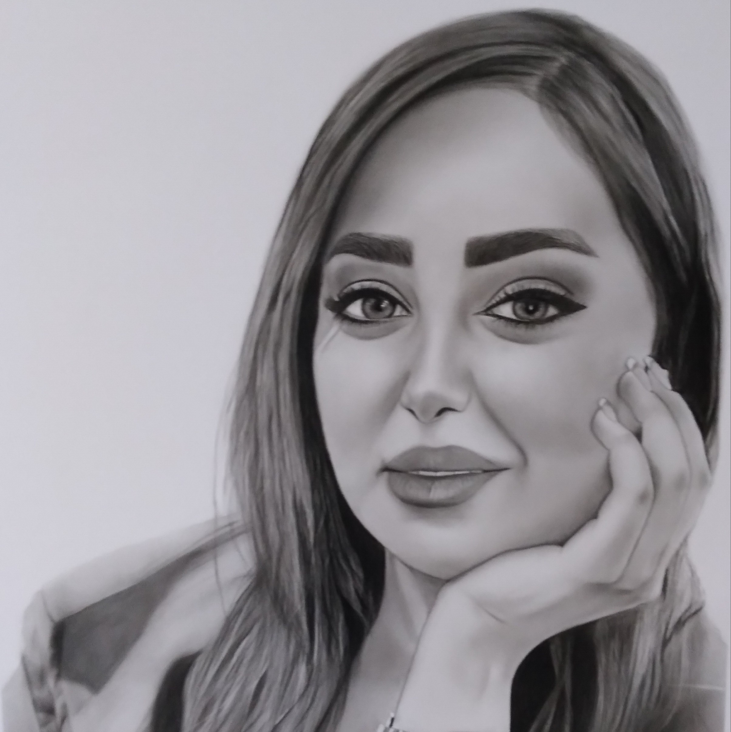 نقاشی پرتره با تکنیک سیاه قلم