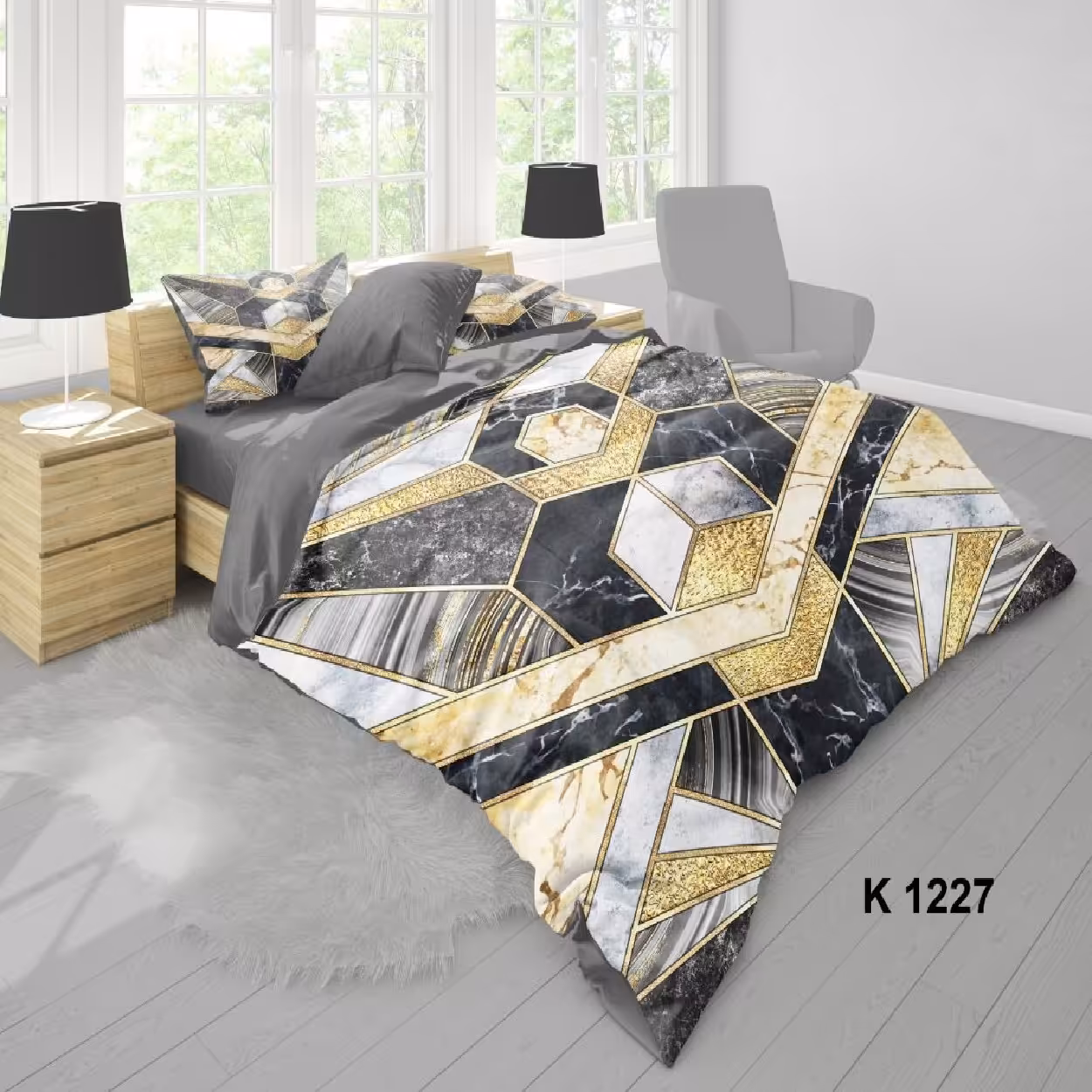 سرویس روتختی ترک إو turkev کد K-1227 دونفره 6 تکه