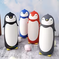 قمقمه بدنه سیلیکونی طرح پنگوئن