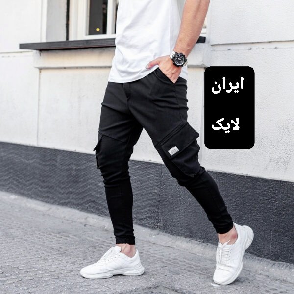 اسلش مردانه شلوارمردانه اسلش شش جیب مشکی مردانه 6جیب مشکی بنگال پنبه کشی فری سایز 2ایکس تا3ایکس