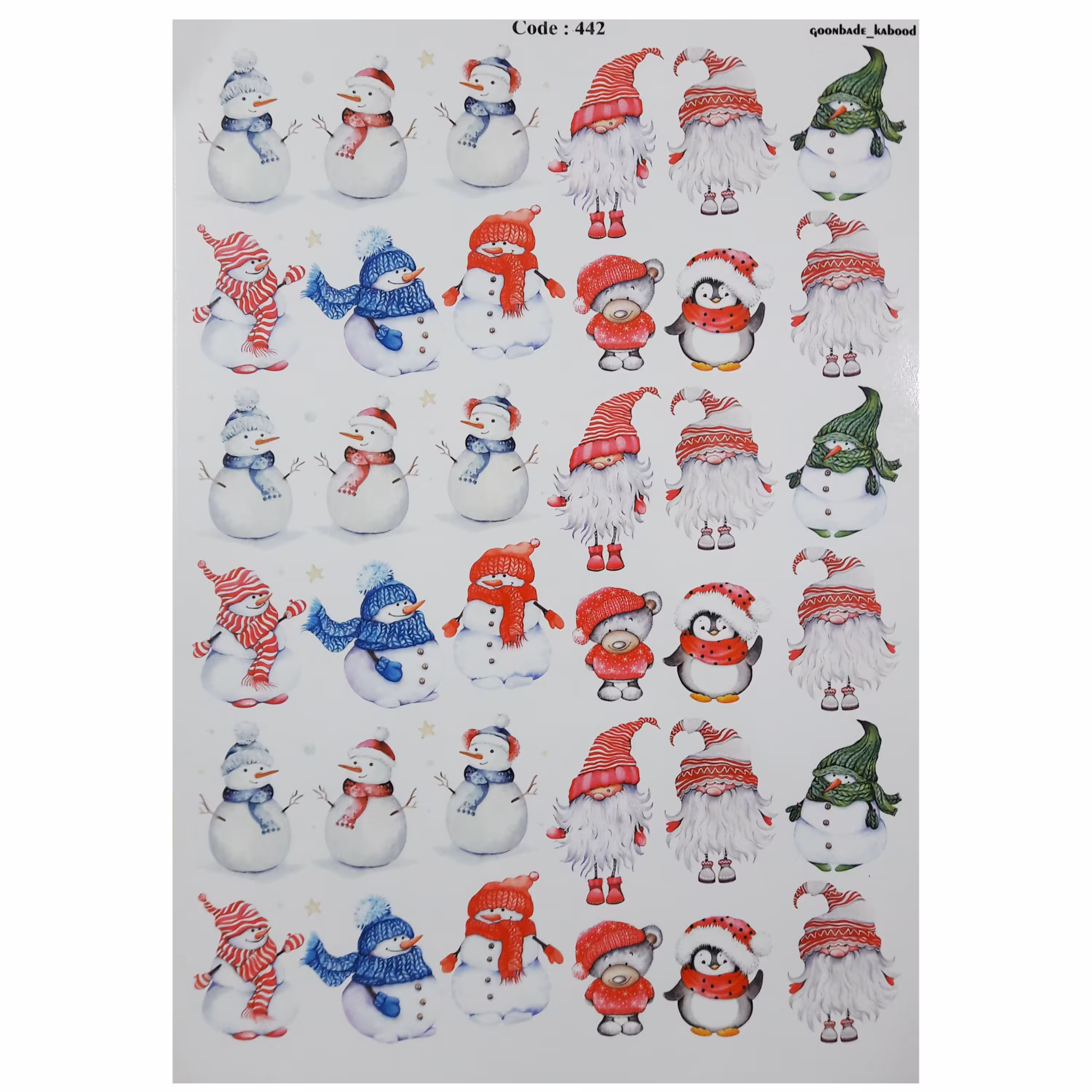 ترنسفر طرح زمستانه ابعاد 30در 40 سانتی متر