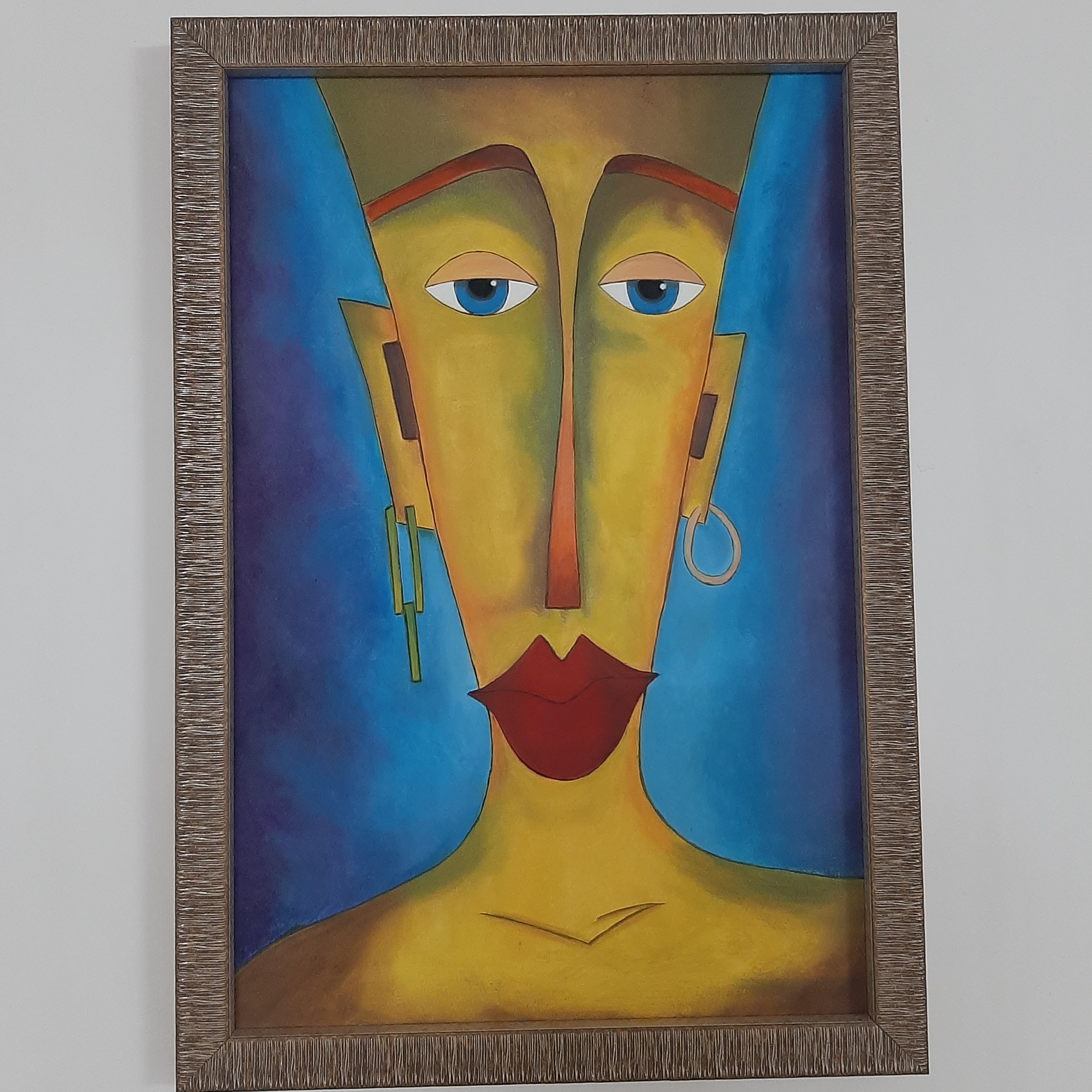 تابلو نقاشی رنگ روغن با نام زن تنها